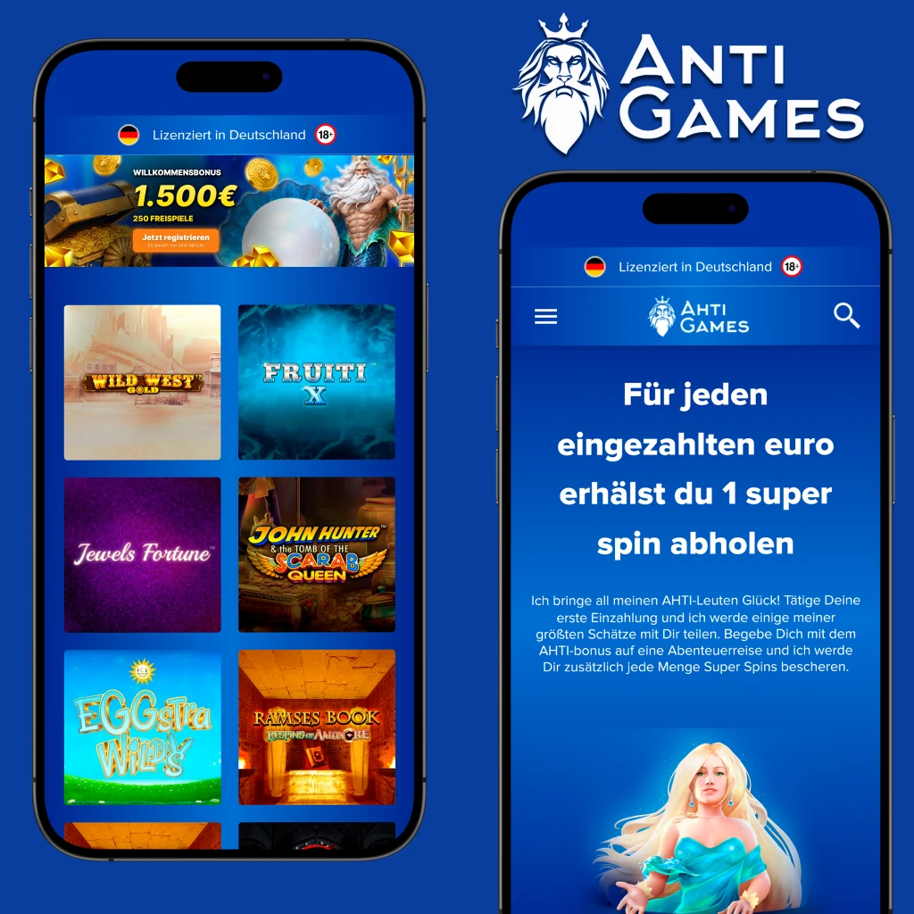 Ahti Games Casino auf Mobilgeräten